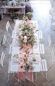Botanical Baby Shower With Rose Gold Ruffled Bridal Shower Tables Bridal Shower Decorations Rose Gold Baby Shower