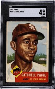 Satchel Paige Autographed Signed Springfield Redbirds Business Card Full  JSA HOF