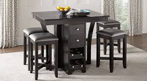 Ellwood Black 5 Pc Bar Height Dining Set Black Dining Room Sets Dining Room Sets Pub Table Sets