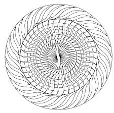 Ce dessin en noir et blanc est identifié par le nom suivant : Mandala Facile 5 Mandalas Coloriages Difficiles Pour Adultes