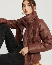 Mini Faux Leather Puffer Jacket Puffer Jacket Outfit Jackets Puffer Jackets