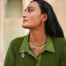 Faye Gold Diamond and Muti Sapphire Necklace