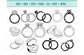 Engagement Ring Svg Diamond Rings Png Wedding Dxf Eps 424649 Svgs Design Bundles