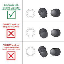 Amazon Com 6 Point Spline Drive Tuner Socket Key Tool For Six Spline Wheel Lock Lug Nuts 17 6mm Inner Diameter Compatible With 19mm Wheel Lock Driving Hex