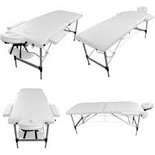 table de massage pliante 2 zones en aluminium accessoires et housse de transport vivezen pas cher a prix auchan