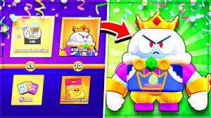 Be the last one standing! Je Termine Le Brawl Pass Et Debloque Le Skin Roi Lou Brawl Stars Youtube