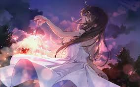 Genki kawamura, producer of your name, is back again with another romance anime movie. Wallpaper Fireworks Dress Sunset Anime Girls Sky Clouds 3817x2392 Lucciano2099 1583545 Hd Wallpapers Wallhere