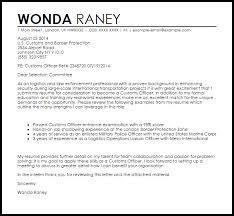 Customs Officer Cover Letter Sample Cover Letter Templates Examples