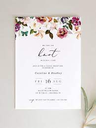 Elopement Invitation Printable Template Tied The Knot Etsy Wedding Invitation Samples Wedding Invitations Minimalist Wedding Invitations