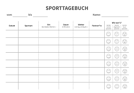 Angebot nur für studenten bei jährlicher vorlage einer gültigen immatrikulationsbescheinigung. Trainingstagebuch Vorlage Fur Jugendliche Homeschooling