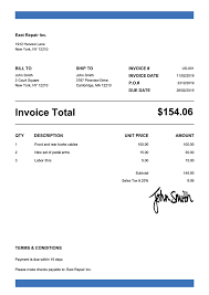 Auto repair invoices started to become known when the sale and demand of automobiles became popular. 100 Free Invoice Templates Print Email Invoices