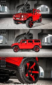 Red Hummer H2 With Off Road Mods By Exclusive Motoring Hummer H2 Hummer Lux Cars