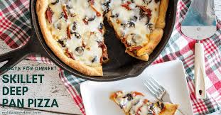Instead of a homemade pizza crust, you can use two cans of pillsbury refrigerated crust to save time. Skillet Deep Pan Pizza My Life Abundant