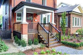 Front Porch Inspiring Enclosure Front Porch Design With Red Brick And White Columns Also Dark Wooden Railing Combine With Brown Wooden Floor And Red Brick Wall