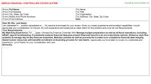 Financial Controller Cover Letters