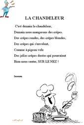 Poesie De La Chandeleur Le Texte A Imprimer Apprendre Le Francais Comptines Chansons Pour Enfants