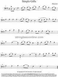 Try to play some easy pieces written in bass clef on a keyboard, guitar or. String Bass Online Free Bass Sheet Music Simple Gifts A Shaker Dancing Song