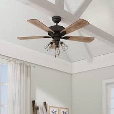 52 Rankins 5 Blade Led Ceiling Fan In 2020 Ceiling Fan Led Ceiling Fan Rustic Ceiling Fan
