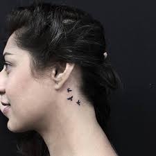 Bird Tattoo Behind Ear If You Re A Bird I M A Bird Back Ear Tattoo Behind Ear Tattoos Flying Tattoo