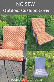 Easy No Sew Outdoor Cushion Covers Diy Outdoor Cushions Outdoor Patio Chair Cushions Outdoor Chair Cushions Diy