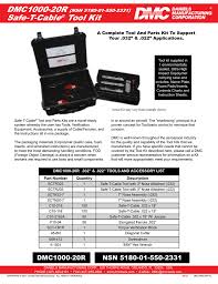 safe t cable tool kit daniels manufacturing corporation