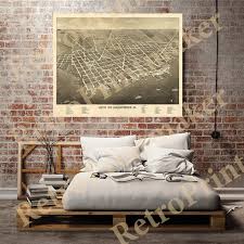 Map of Sandusky, Erie County, Ohio OH, A. J. Hare, 1883. Restoration  Hardware Home Deco Style Old Wall Vintage Reprint.