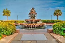Our crescent garden is the perfect setting for your outdoor wedding ceremony around the pineapple fountain, under the shade of a 200 year old oak. Charleston Sc Pineapple Fountain Photograph By Paul Lindner