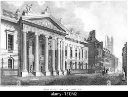 An old engraving of East India House ...