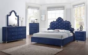 Meridian Furniture Caroline 2pc Bedroom Set With Queen Bed Upholstered Bedroom Set Bedroom Set Blue Bedroom Decor