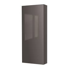 Godmorgon Wall Cabinet With 1 Door High Gloss Gray High Gloss Gray 15 3 4x5 1 2x37 3 4 Wall Cabinet Ikea Gray Bathroom Walls