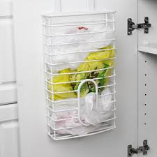Great news!!!you're in the right place for bag holder kitchen. Over The Cabinet Plastic Bag Organizer And Grocery Bag Holder White Walmart Com Walmart Com