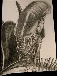 How to draw a xenomorph. Alien Vs Predator Drawing Easy Novocom Top