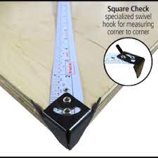 Then, using a tape measure, measure along one edge from that right angle to get the length, and using a calculator, multiply that length value times itself (or square the length value). Square Check Tape Measure New From Fastcap Youtube
