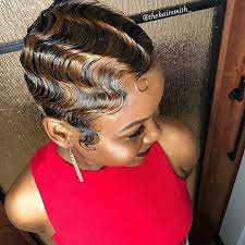 Hair Salon Locator Sur Instagram Style From Thehairsmith Of Crofton Maryland Repost Thehairsm Finger Waves Short Hair Really Short Hair Short Hair Black