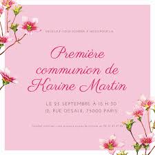 More images for carte premiere communion a imprimer gratuit » Createur De Faire Part De Communion Gratuit En Ligne Canva