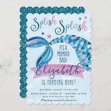 Birthday party invitations featuring the fun and fantasy of the unicorn will delight your birthday girl. Mermaid Invitations Zazzle