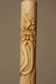 How To Carve A Woodspirit In A Hiking Stick Walking Stick With A Carved Woodspirit On It Carved By Susan L Hendrix Wasatch Woodcarver Wood Carving Faces Whittling Patterns Wood Carving Patterns