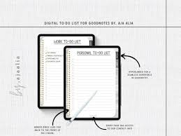 Digital To-do List for Goodnotes Digital Journal Digital Notebook By, Aja  Alia