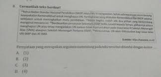 Check spelling or type a new query. Pernyataan Yang Merupakan Argumen Menentang Pada Teks Tersebut Di Tandai Dengan Nomor Brainly Co Id