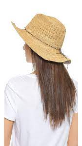 Hat Attack Raffia Crochet Continental Hat Natural Lyst