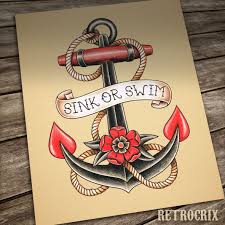 Anchor Tattoo Print Nautical Traditional Tattoo Old School Etsy In 2021 Traditional Nautical Tattoo Nautical Tattoo Sleeve Traditional Tattoo Old School