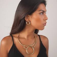 Karine Sultan Collier Mia en plaqué or 24 carats, Étain, NA. : Amazon.ca:  Mode