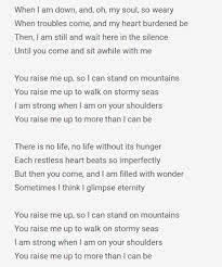 Josh Groban Lyrics You Raise Me Up You Raise Me Up Lyrics Bedtime Songs