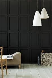 The Decomposition Of Our Living Room Black Walls Wall Paneling Wall Molding