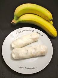 Rouleau De Printemps Banane Choco Caramel Rouleau De Printemps Banane Rouleau De Printemps Cuisine