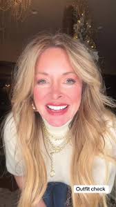 Outfit check. Birthday dinner. Cream sweater with denim and tweed pants.  Added a pop of red with my kitten heels and purse. Topped it off with a  fabulous cream coat. Im ready. #outfitcheck #thisis50 ...