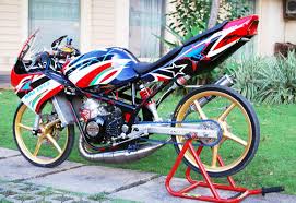Modifikasi motor satria fu full airbrush dan racin. Kawasaki Ninja Rr150 12 Jakarta Thailook Arai Style