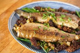 Truites Aux Morilles Recette Epices De Cru Recipe Trout Recipes Food Recipes