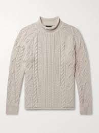 Please compare the measurements to a well fitting sweater for a good fit. Cream Cable Knit Cotton Rollneck Sweater J Crew Mr Porter