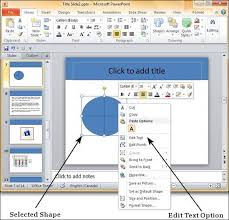 Adding Text To Shapes In Powerpoint 2010 Tutorialspoint